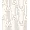 Modern Art Deco grafikus minta törtfehér és arany/bézsarany tónus tapéta fémes fénylő mintarajzolat tapéta