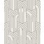 Modern Art Deco grafikus minta törtfehér és ezüst tónus tapéta fémes fénylő mintarajzolat tapéta