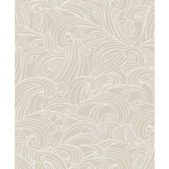   Anyagában mintás design díszítőminta bézs/szürkésbézs és fehérezüst tónus fénylő mintarajzolat tapéta