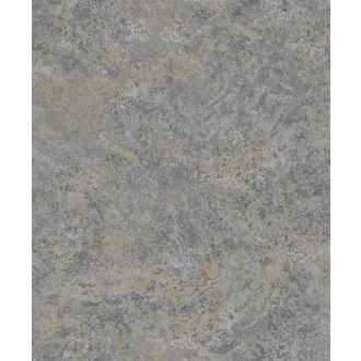   Durva csillogó texturált beton/vakolat minta szürke sötétszürke és aranybarna tónus csillogó arany szemcsék tapéta