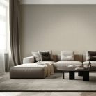 Elképesztő megjelenésű és csillogású texturált textilminta szürke és ezüstszürke tónus csillogó ezüst szemcsék tapéta