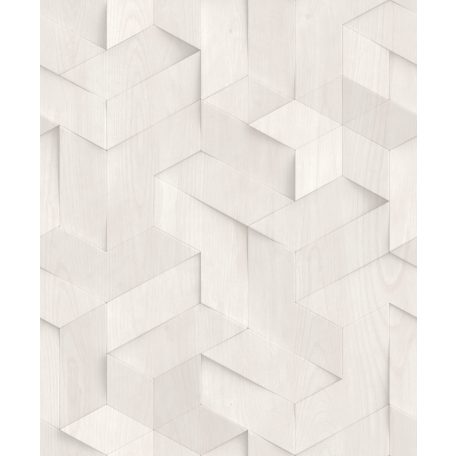 Fahasábok háromdimenziós geometriai texturált mintája világosszürke és szürke tónus tapéta