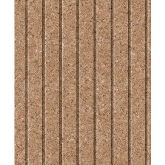   Panelszerű természetes parafa mintázat csíkokba rendezve bézs narancsos barna barna és sötétbarna tónus tapéta