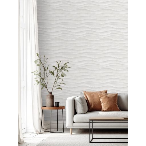 Természetes fa textúra hullámmintába rendezve világosszürke és szürke tónus tapéta