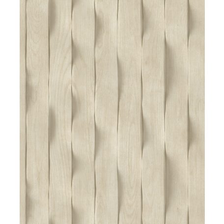 Texturált fa/deszka/palánk mintázat háromdimenziós megjelenésben bézs szürkésbézs barna és szürke tónus tapéta