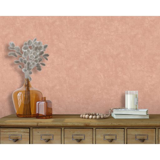 Páratlanul szép finoman kidolgozott beton/vakolat minta vörös/téglavörös tónus tapéta