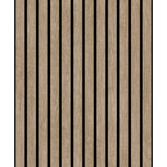   A megtévesztés művésze! Texturált fa dekorpanel minta barna és fekete tónus tapéta