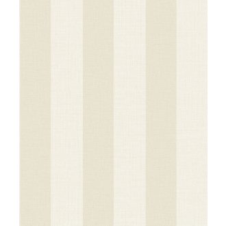   Természetes elegancia - klasszikus blokkcsíkos minta szövet háttéren krém/bézs és bézs/világosbarna tónus tapéta