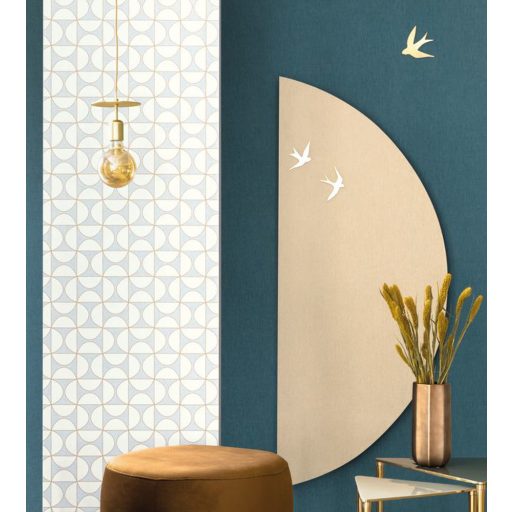 TAM TAM Natur dekoratív csempeminta zöld árnyalatok csillogó fémes arany tapéta