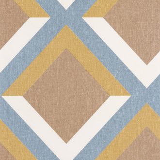   Caselio Moove 101343030  GROOVE Geometrikus 3D "koncentrikus" négyzetek krémfehér kék sárga barna tapéta