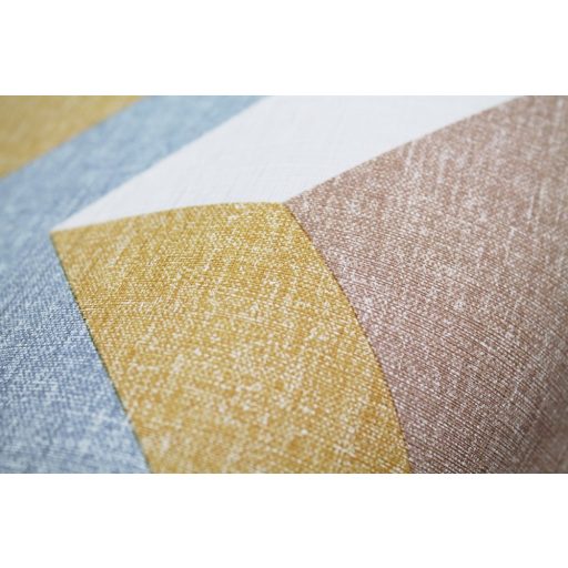 Caselio Moove 101343030  GROOVE Geometrikus 3D "koncentrikus" négyzetek krémfehér kék sárga barna tapéta