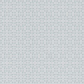   Grandeco OPUS OS3307 Geometrikus hálózatminta kis méretű váltakozó sokszögekből halvány szürkéskék fehér tapéta