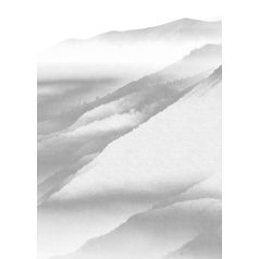   Fenséges sziklás hegyek reggeli ködben fehér ködfehér és szürke tónusok falpanel/digitális nyomat