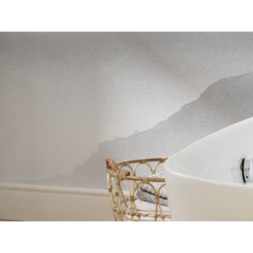 Fenséges sziklás hegyek reggeli ködben fehér ködfehér és szürke tónusok falpanel/digitális nyomat