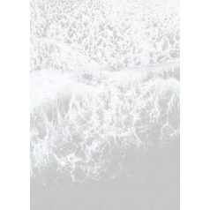   Vad és habzó óceáni hullámok madártávlatból fehér és szürke tónusok falpanel/digitália nyomat
