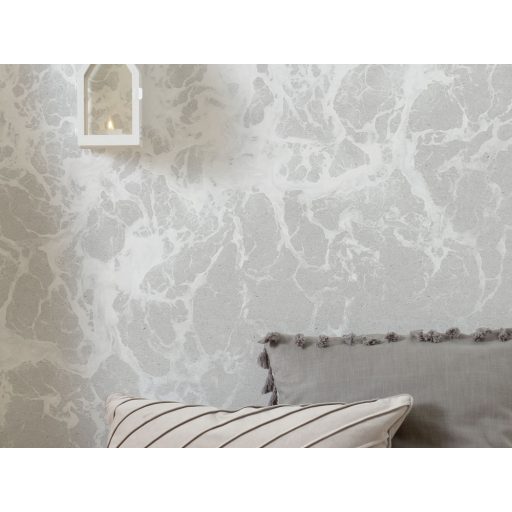 Vad és habzó óceáni hullámok madártávlatból fehér és szürke tónusok falpanel/digitália nyomat