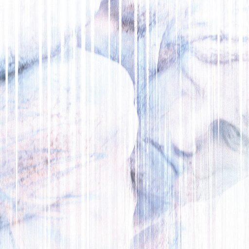 Ókori római márványszokrok ihlették - Absztrakt nonfiguratív minta fehér kék és rózsaszín tónusok falpanel/digitális nyomat