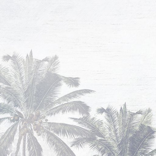 Déltengeri trópusi sziget a dzsungel rejtekében felhőkék zöld szürke bézs és tintakék tónusok falpanel/digitális nyomat
