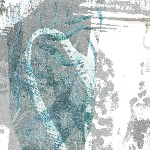 Terítéken a díszes kínai porcelán teáskészlet kollázs elrendezésben szürke fehér türkizkék és zöld tónusok falpanel/digitális nyomat