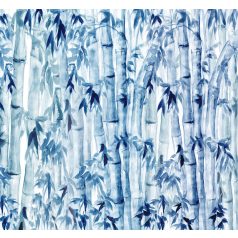   Cool Bamboo! Kék tónusú egzotikus bambusznádak keleti hangulatot varázsolnak fehér kék sötét tintakék falpanel/digitális nyomat