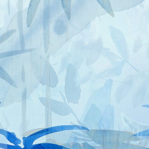 Kék óra! A dzsungel növény és állítvilága intenzív ragyogó kékben törtfehér világoskék sötét tintakék és fekete falpanel/digitális nyomat