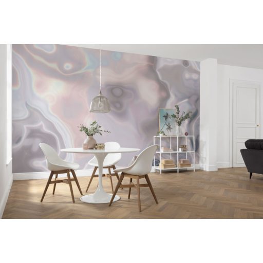 Kagyló gyöngyházszínű belsejére emlékeztető csillogó hullámminta rózsaszín kék sokszínű finom színátmenetek falpanel/digitális nyomat