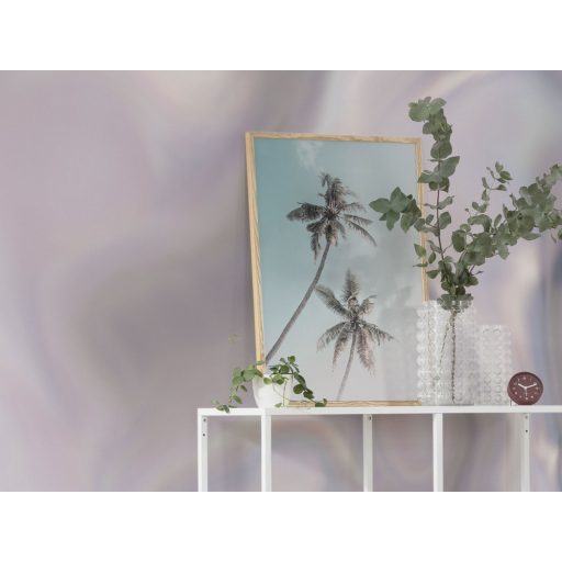 Kagyló gyöngyházszínű belsejére emlékeztető csillogó hullámminta rózsaszín kék sokszínű finom színátmenetek falpanel/digitális nyomat