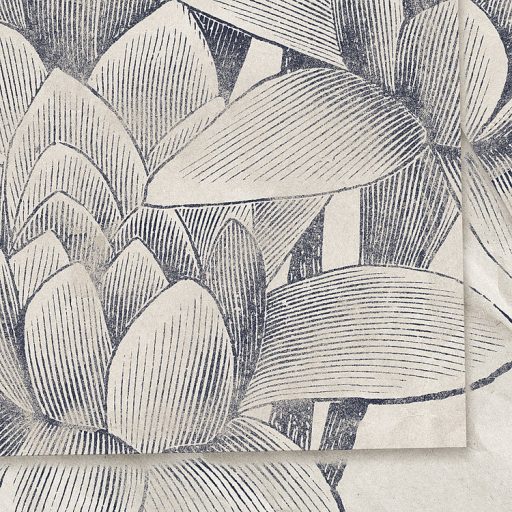 Nosztalgikus virágmotívum - Mintha a virág és növényhatározóból lépne elő fehér szürke és szürkéskék tónusok falpanel/digitális nyomat