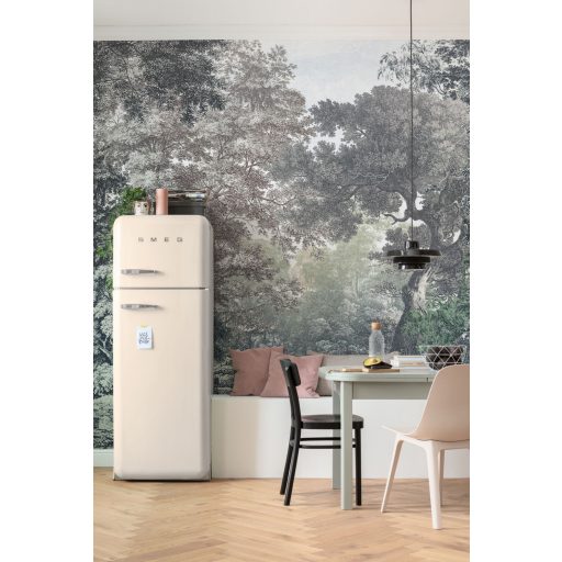 Varázslatos tündér vagy akár Fantasy erdő felhőkék szürke barna zöld sárga és szürkészöld tónusok falpanel/digitális nyomat