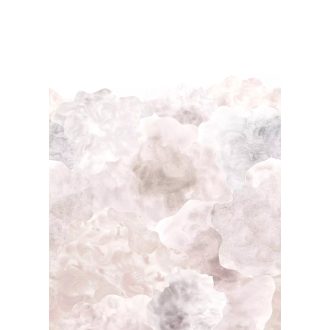   Reggeli fény oldódik a felhőtakaróban - akvarell színátmenetes kompozíció fehér pasztell rózsaszín és szürke tónus falpanel