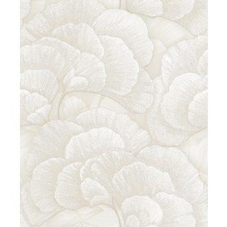   A természet nagyvonalú eleganciája - gingko levelek mintája krémfehér és meleg bézs tónus tapéta