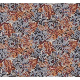   Virágos Jacquard minta modern átiratban bézs vízkék ultramarinkék burgundi és aranyló-bézs tónus tapéta