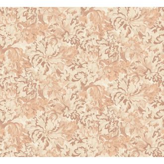   Virágos Jacquard minta modern átiratban krém bézs barack és mokkabarna tónus tapéta