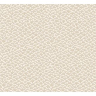   Apró dombok vagy fenyőtobozok pikkelyei? Művészi hullámos motívum krémfehér bézs és holdfény-gyöngyház tónus tapéta