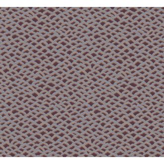   Apró dombok vagy fenyőtobozok pikkelyei? Művészi hullámos motívum bordó kék aranybarna és gyöngyház tónus tapéta