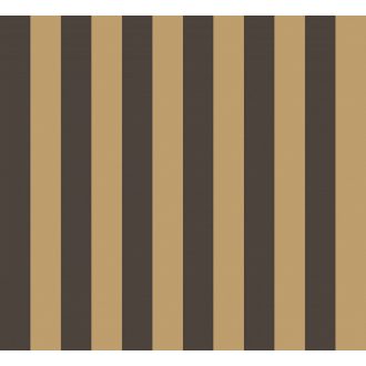   Tiszta egyenes vonalak! Szupermatt és finoman fénylő csíkos minta antracit és aranybarna tónus tapéta