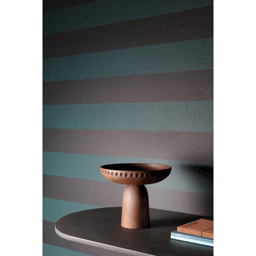 Tiszta egyenes vonalak! Szupermatt és finoman fénylő csíkos minta antracit és mély smaradgzöld tónus tapéta