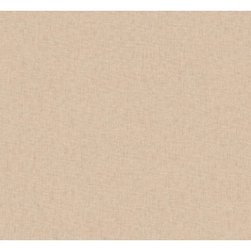 Finoman szőtt lenvászon struktúra tapintási mélységgel meleg krémes-barack tónus tapéta