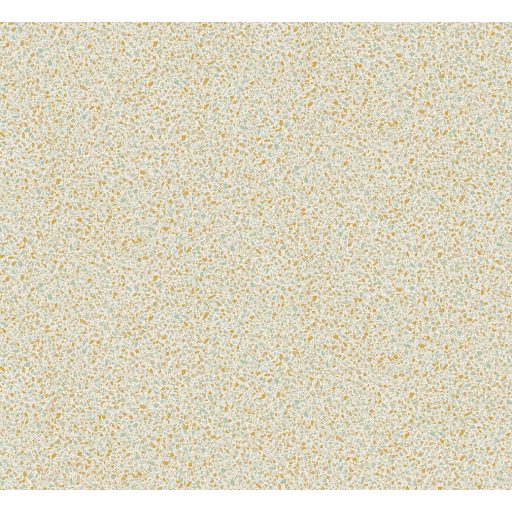 A Terrazzo stílus kortárs utánzata - ikonikus mozaikos design krém jáde/halvány türkiz szürke és okker fénylő mintaelemek tapéta