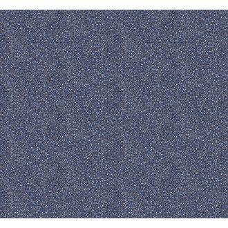   A Terrazzo stílus kortárs utánzata - ikonikus mozaikos design ultramarinkék szürke sötétkék barna és ezüst fénylő mintaelemek tapéta