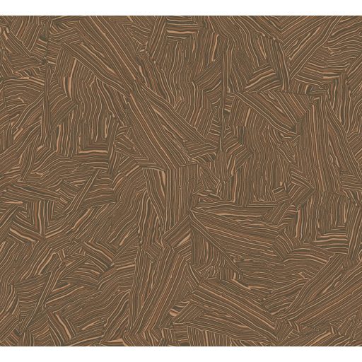 Felszín alatt képződő kőzet hullámos repedésekkel ZEBRA design sötétbarna bronzos barna és vörösesbarna tónus tapéta
