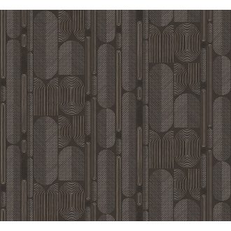   Háromdimenziós dombormű! Kézműves absztarkt geometriai művészeti design sötétszürke/antracit és ezüstös-gyöngyház tónus tapéta