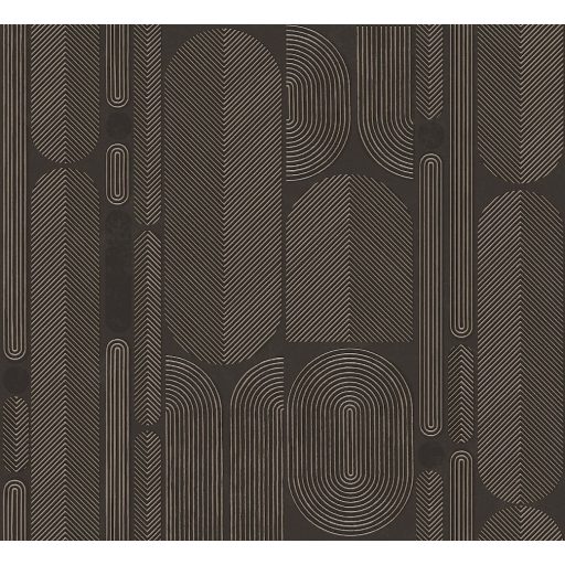 Háromdimenziós dombormű! Kézműves absztarkt geometriai művészeti design sötétszürke/antracit és ezüstös-gyöngyház tónus tapéta