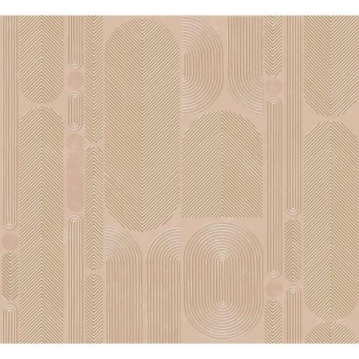 Háromdimenziós dombormű! Kézműves absztarkt geometriai művészeti design barack/antik rózsaszín és gyöngyház tónus tapéta
