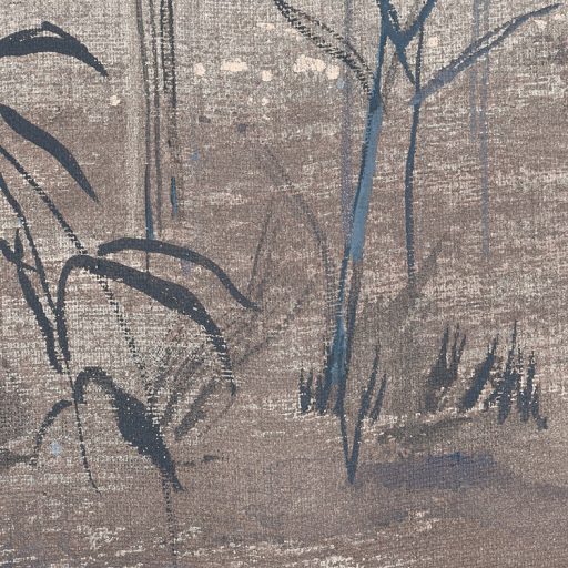 A Mandarinok reggele - Finom és diszkrét növényi táj tűnik ki a hajnali ködből bézs rózsaszín kék szürke barna falpanel/digitális nyomat