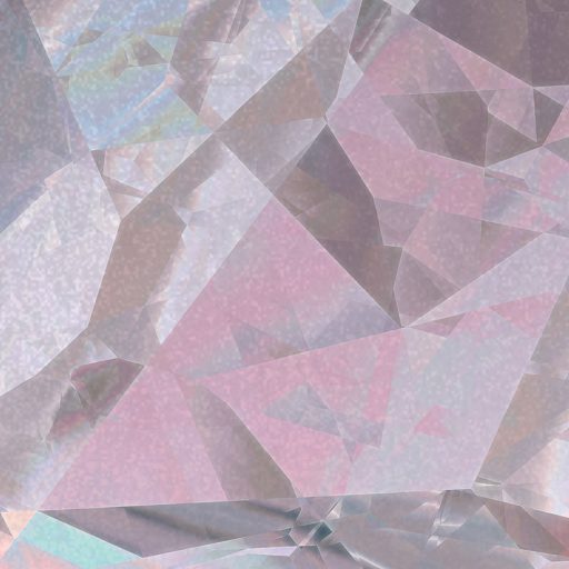 "Csiszolatlan Gyémánt" - De ez több annál! - Gyémántok kaleidoszkópja szürke rózsaszín kék és sokszínű falpanel/digitális nyomat