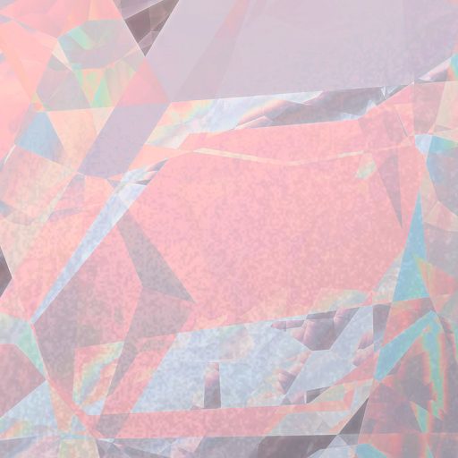 "Csiszolatlan Gyémánt" - De ez több annál! - Gyémántok kaleidoszkópja szürke rózsaszín kék és sokszínű falpanel/digitális nyomat