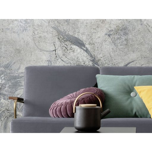 Fosszília! Virágok és levelek lenyomata - filigrán mozaiknak tűnnek szürkésfehér szürke bézs barna és fekete falpanel/digitális nyomat