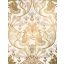 Nagyformátumú íves rajzolatú virágos díszítőminta krém bézs aranysárga barna és halvány lila tónusok falpanel/digitális nyomat