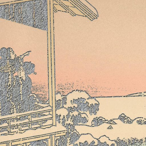 A felkelő nap vörös-aranyban fürdeti a kínai tájat szürke arany ezüst napsárga és vörös tónusok falpanel/digitális nyomat